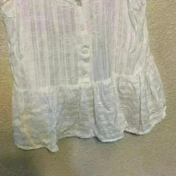 White Topshop sheer tank sz 2 summer beach vacation resort bridal lightweight - Picture 4 of 6